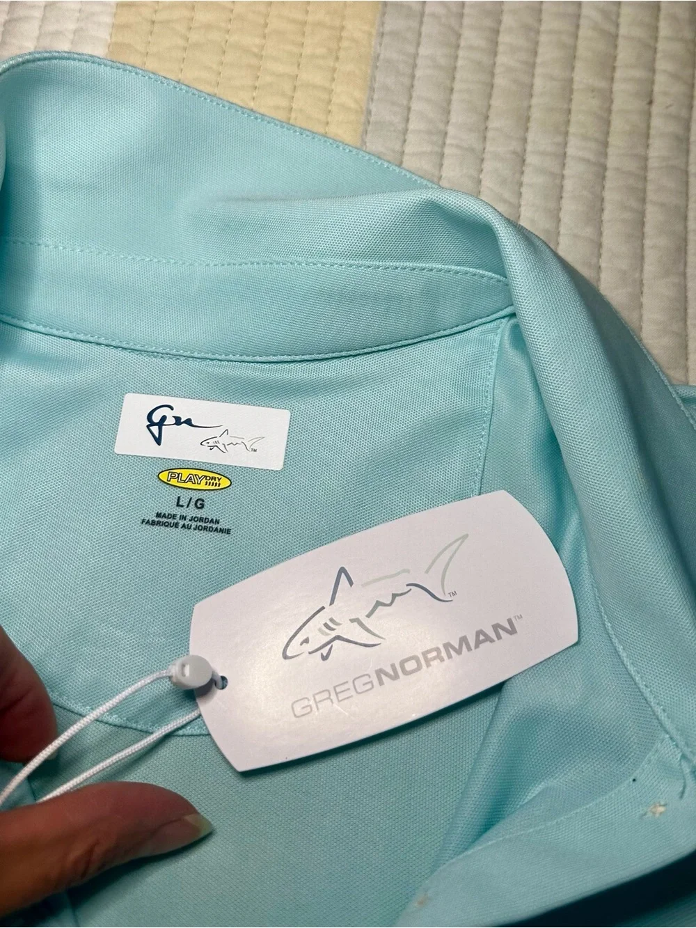Greg Norman Collection Sleeveless Polo Tank in Light Aqua -NWT